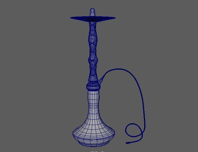 Hookah with light Low-poly 3D model_4