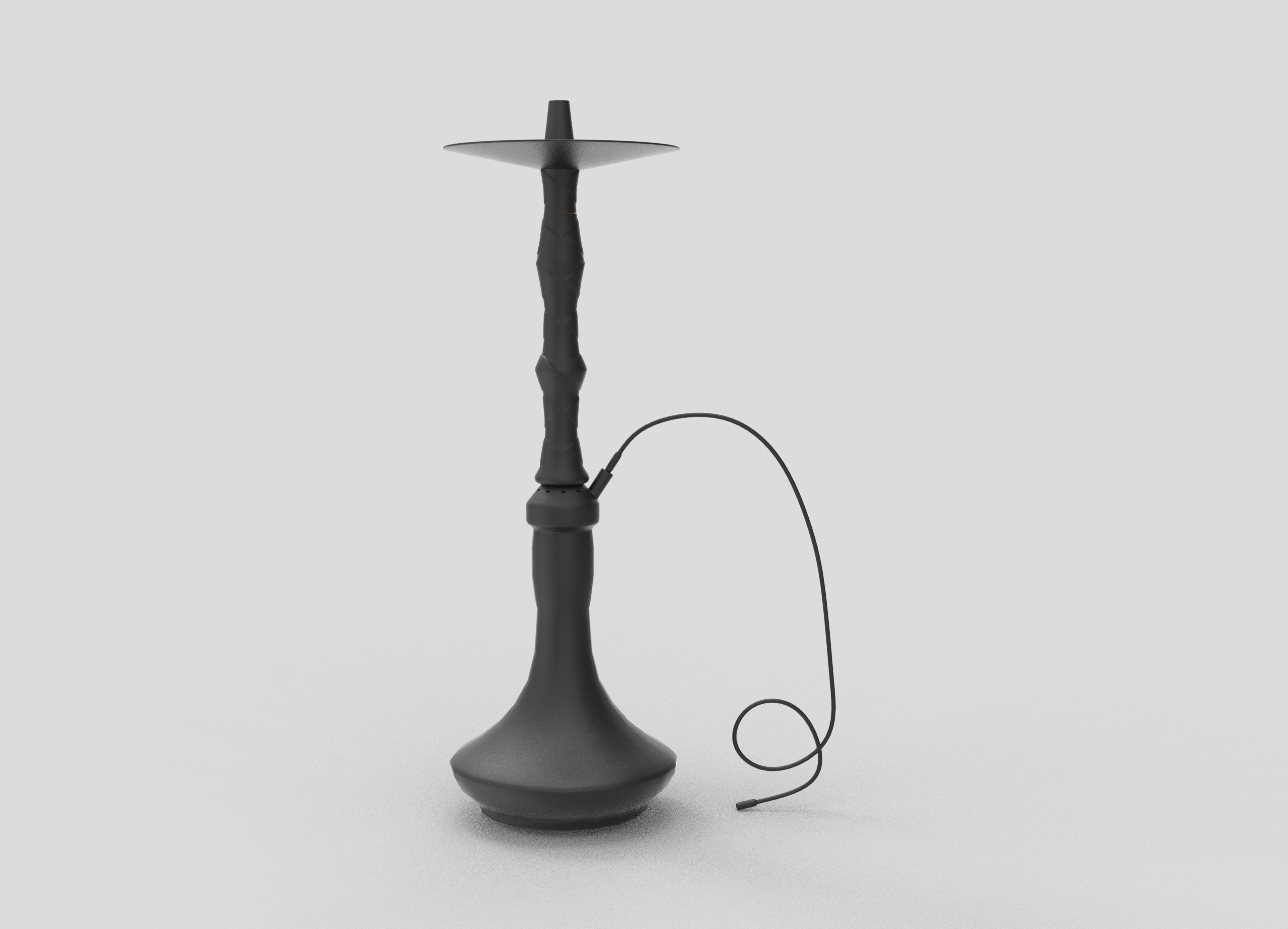Hookah with light Low-poly 3D model_6