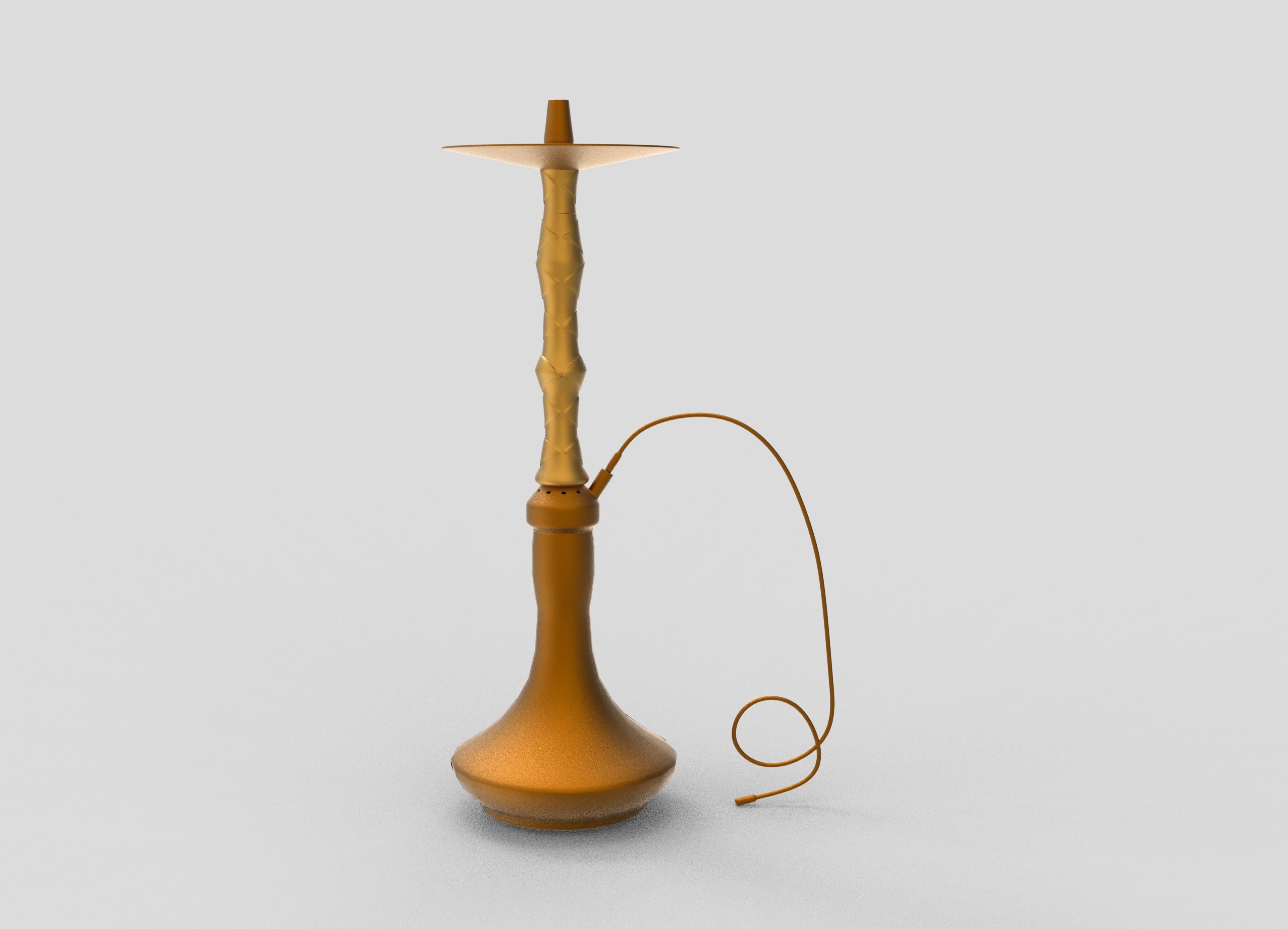 Hookah with light Low-poly 3D model_5