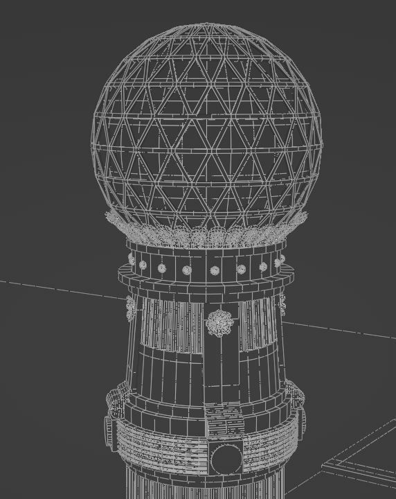 Detail of  the Kursaal bridge in Donostia 3D model_12