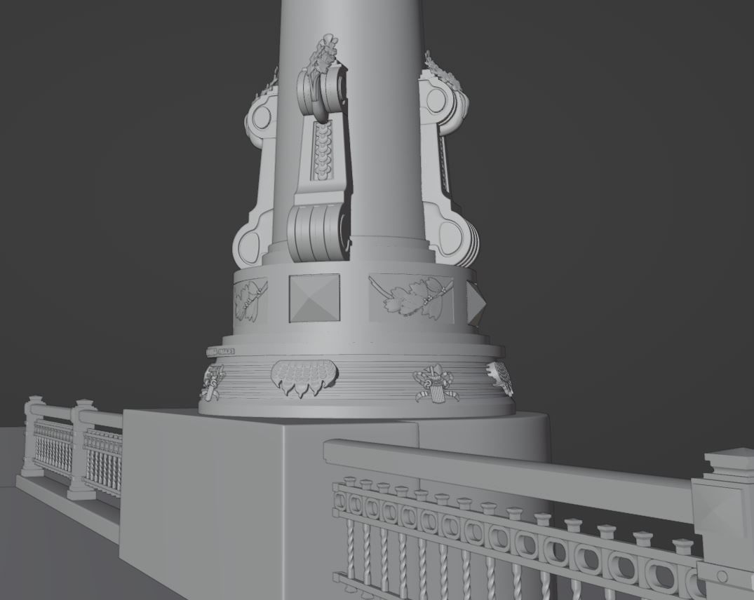 Detail of  the Kursaal bridge in Donostia 3D model_8