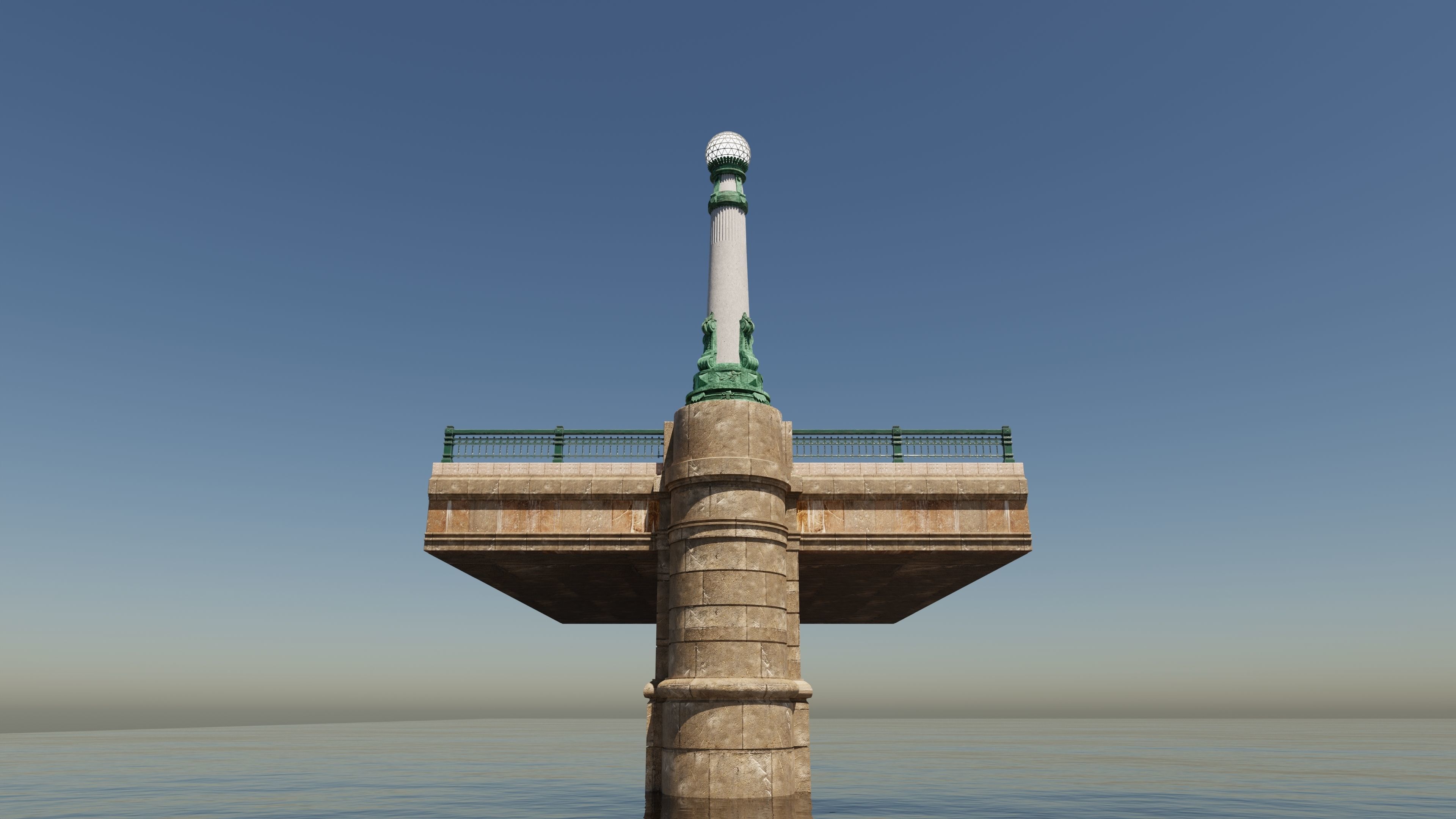 Detail of  the Kursaal bridge in Donostia 3D model_2