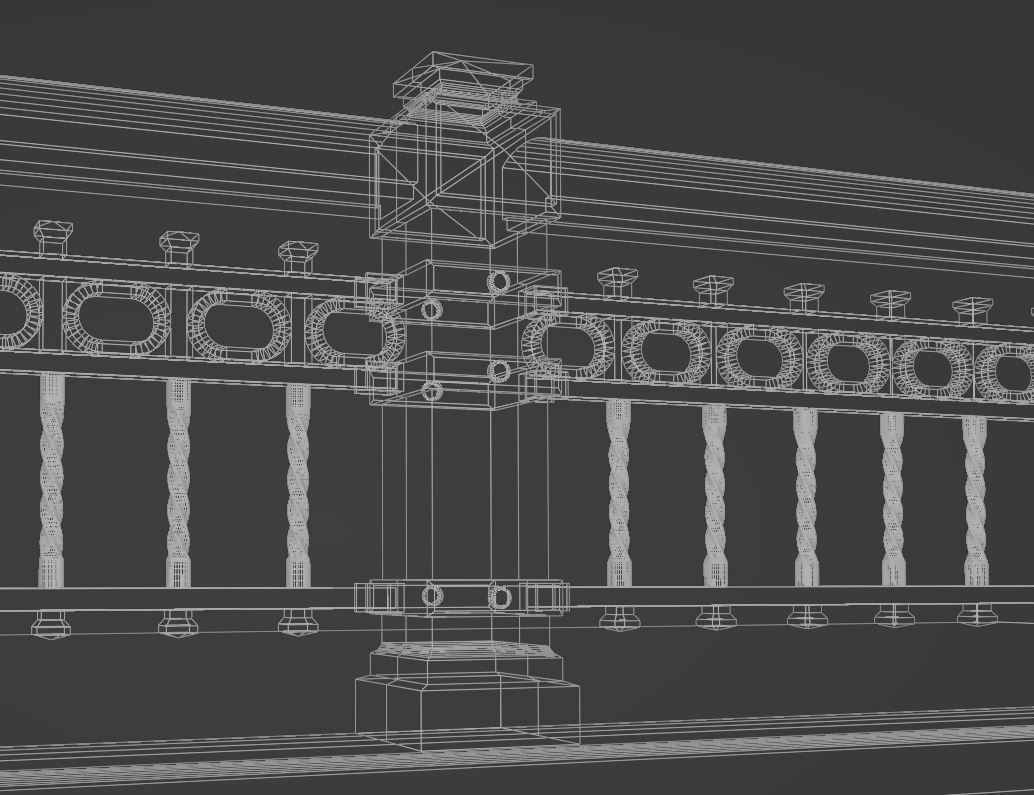 Detail of  the Kursaal bridge in Donostia 3D model_15