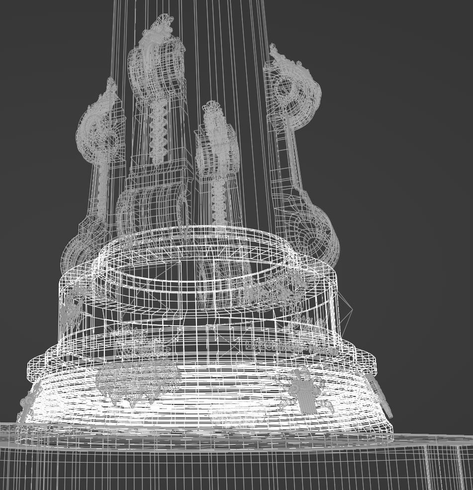 Detail of  the Kursaal bridge in Donostia 3D model_14