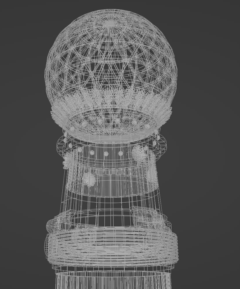 Detail of  the Kursaal bridge in Donostia 3D model_13