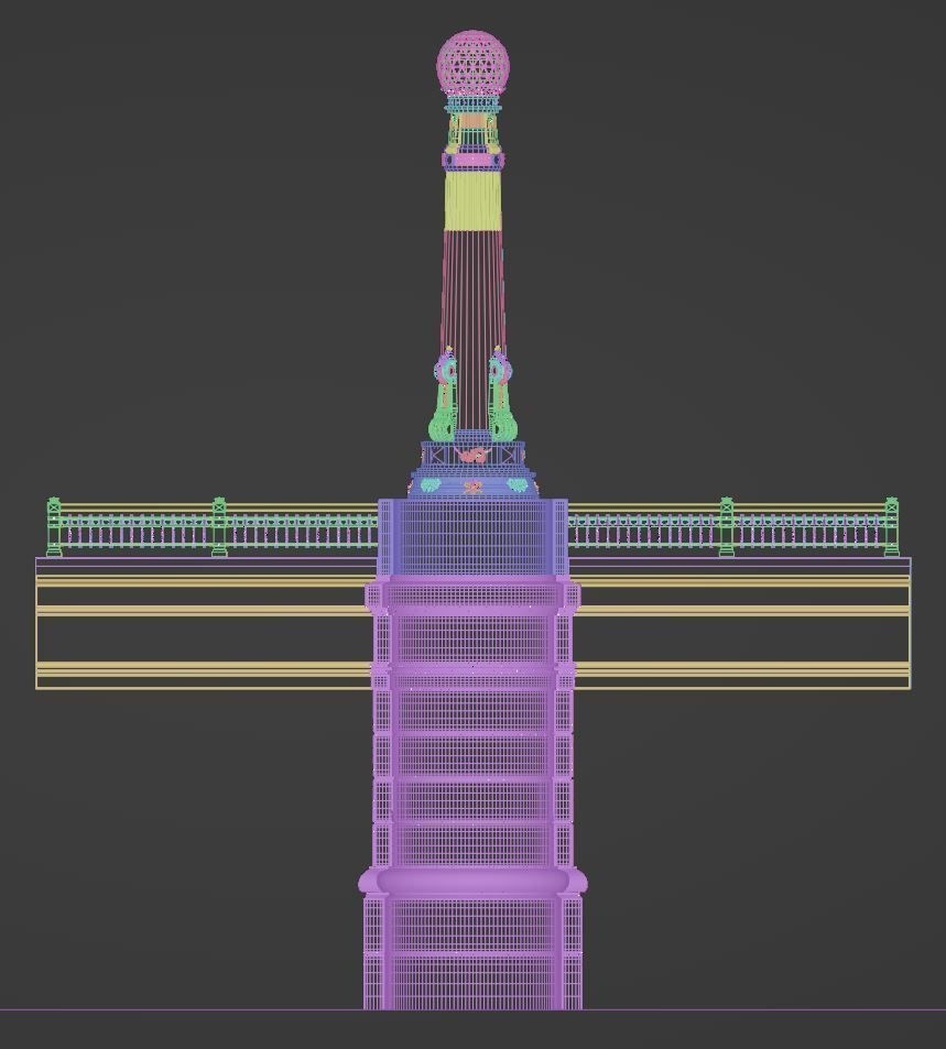 Detail of  the Kursaal bridge in Donostia 3D model_16