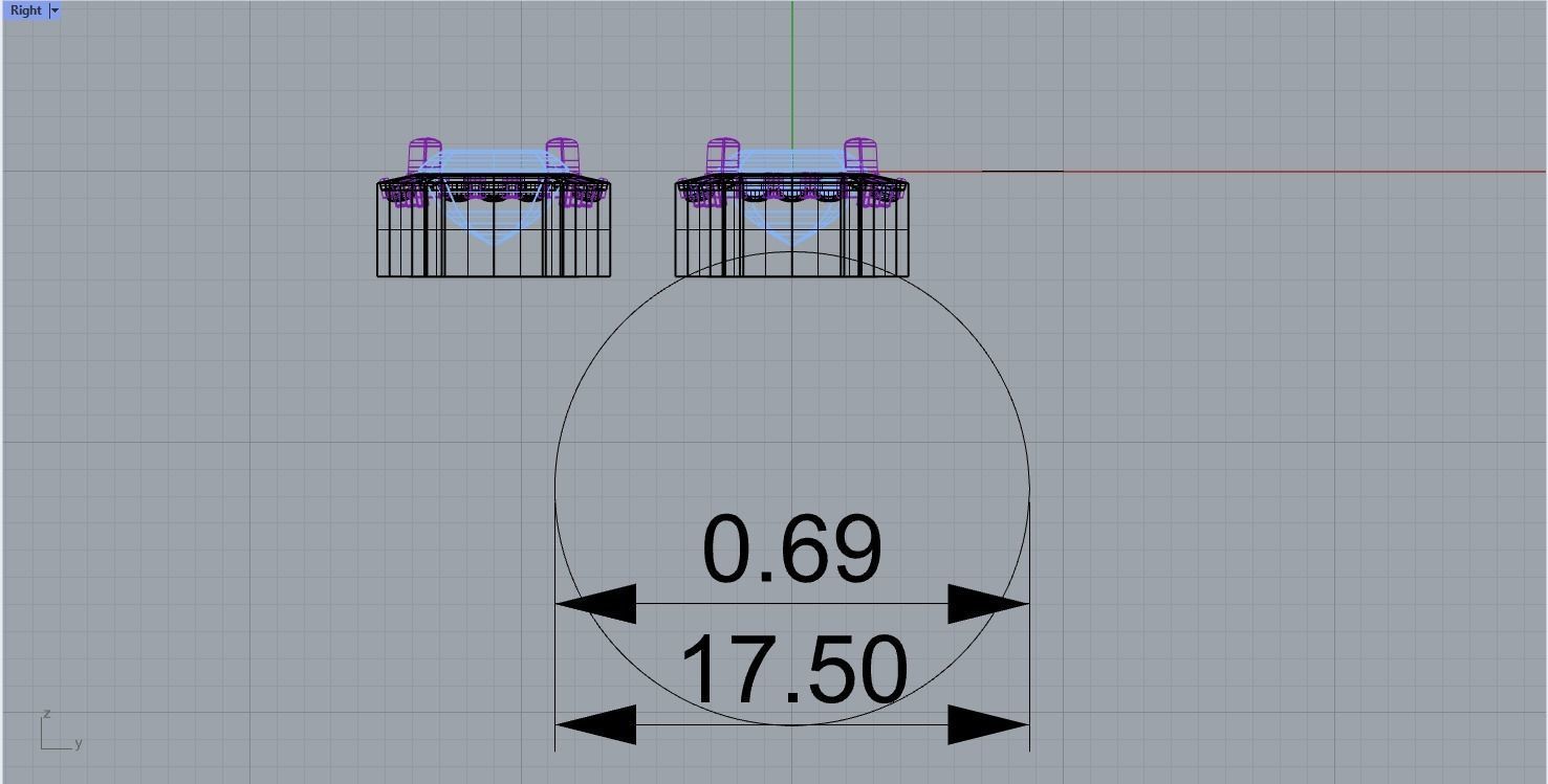 Collection Emerald Square Stone Settings Semi-finished 3D print model_3