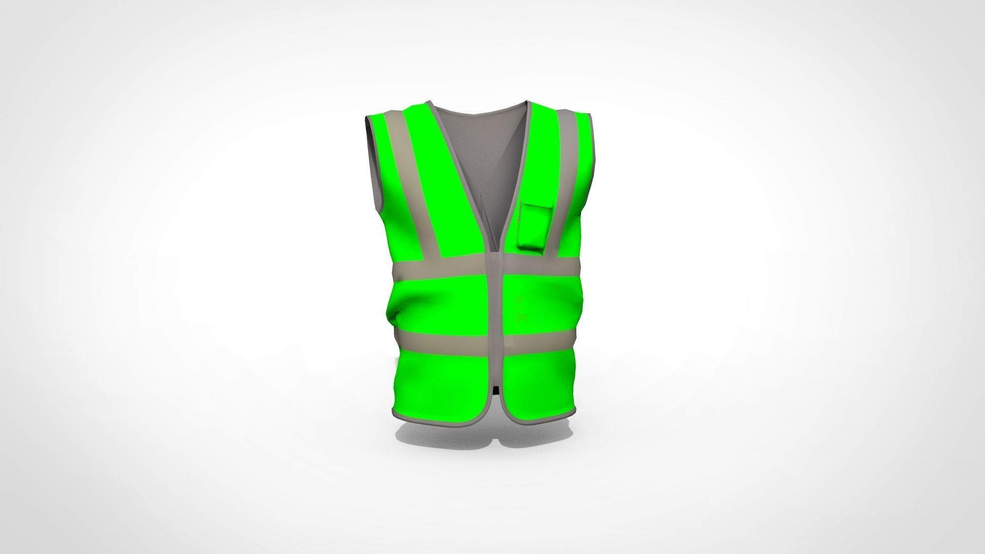 Worker Vest 3D model_2