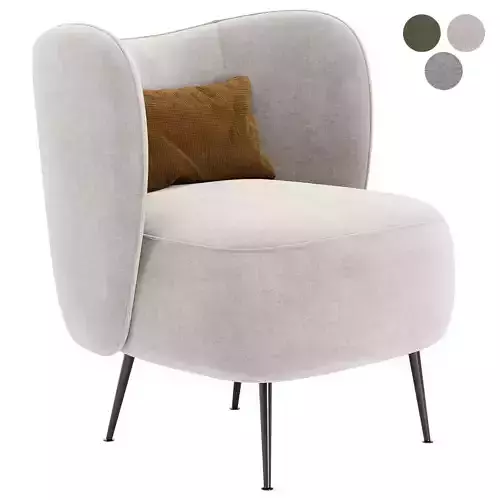 Upholstered Wingback Chair 3D model