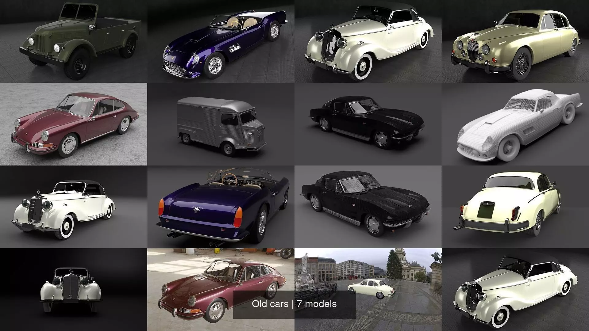 Old cars 3D Model Collection_0