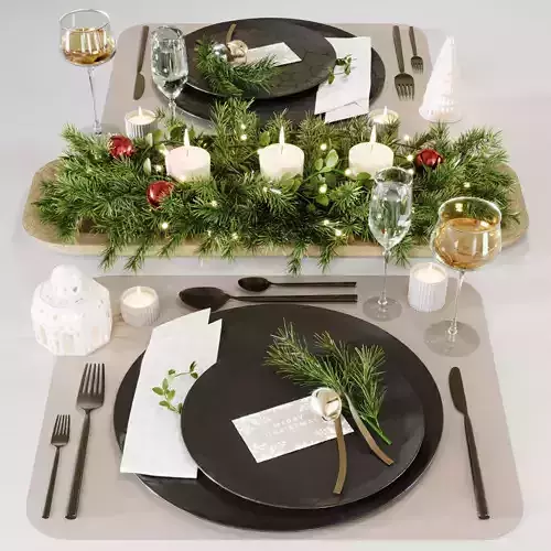 Christmas table setting