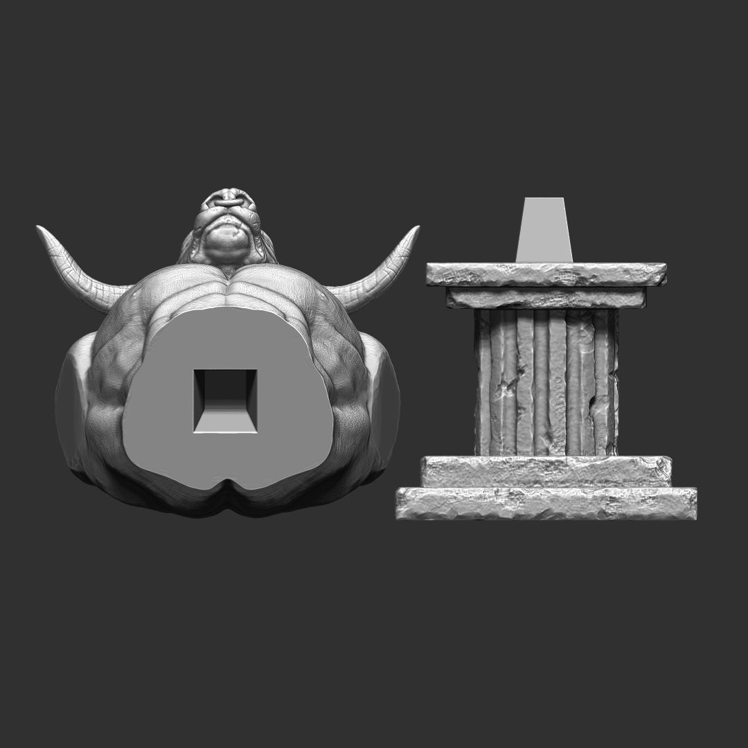 MINOTAUR BUST - MYTH 3D model_2