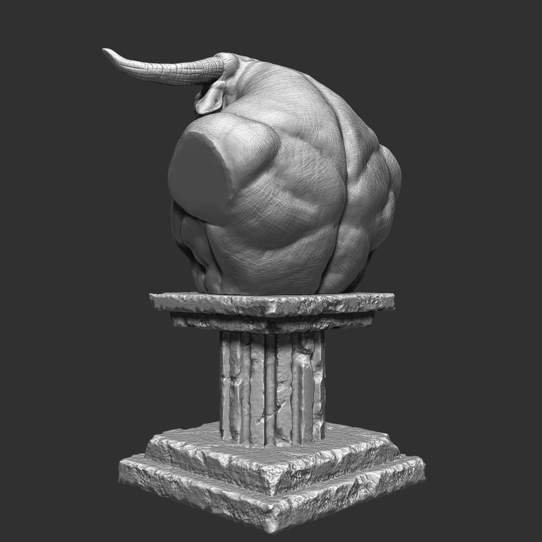 MINOTAUR BUST - MYTH 3D model_5