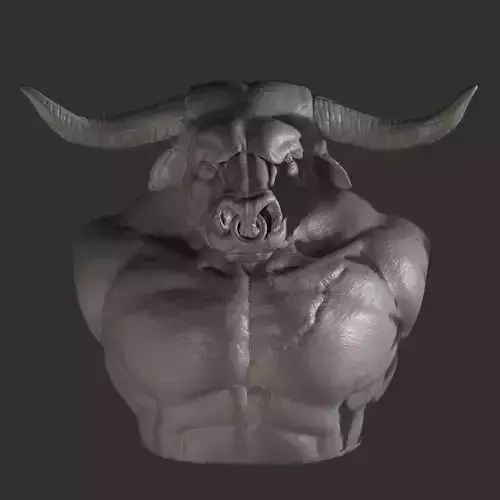 MINOTAUR BUST - MYTH 3D model