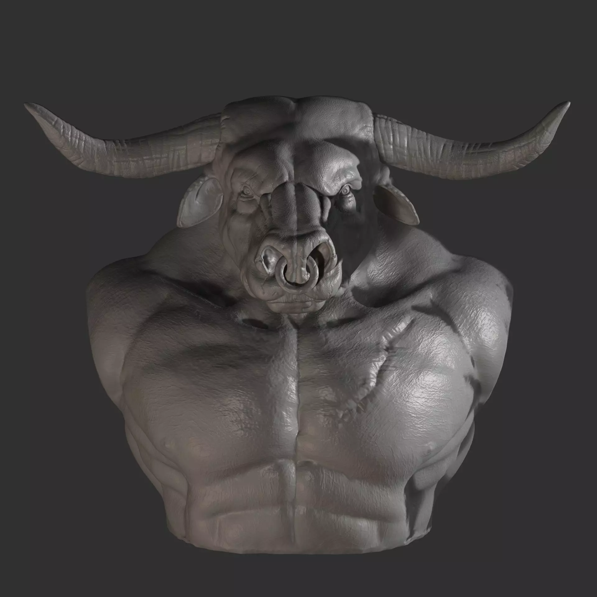 MINOTAUR BUST - MYTH 3D model_0