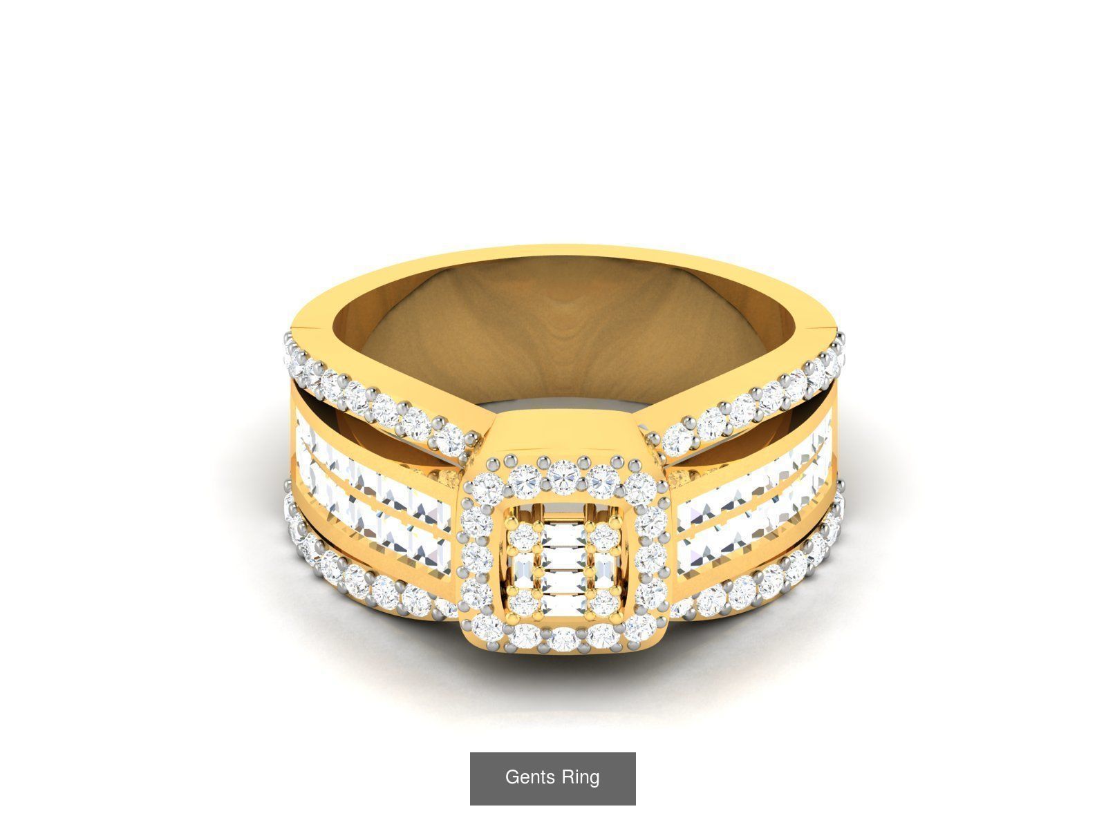 10 Gents ring pack 3D Model Collection_4