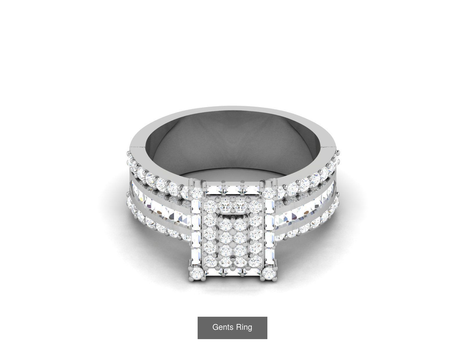 10 Gents ring pack 3D Model Collection_7