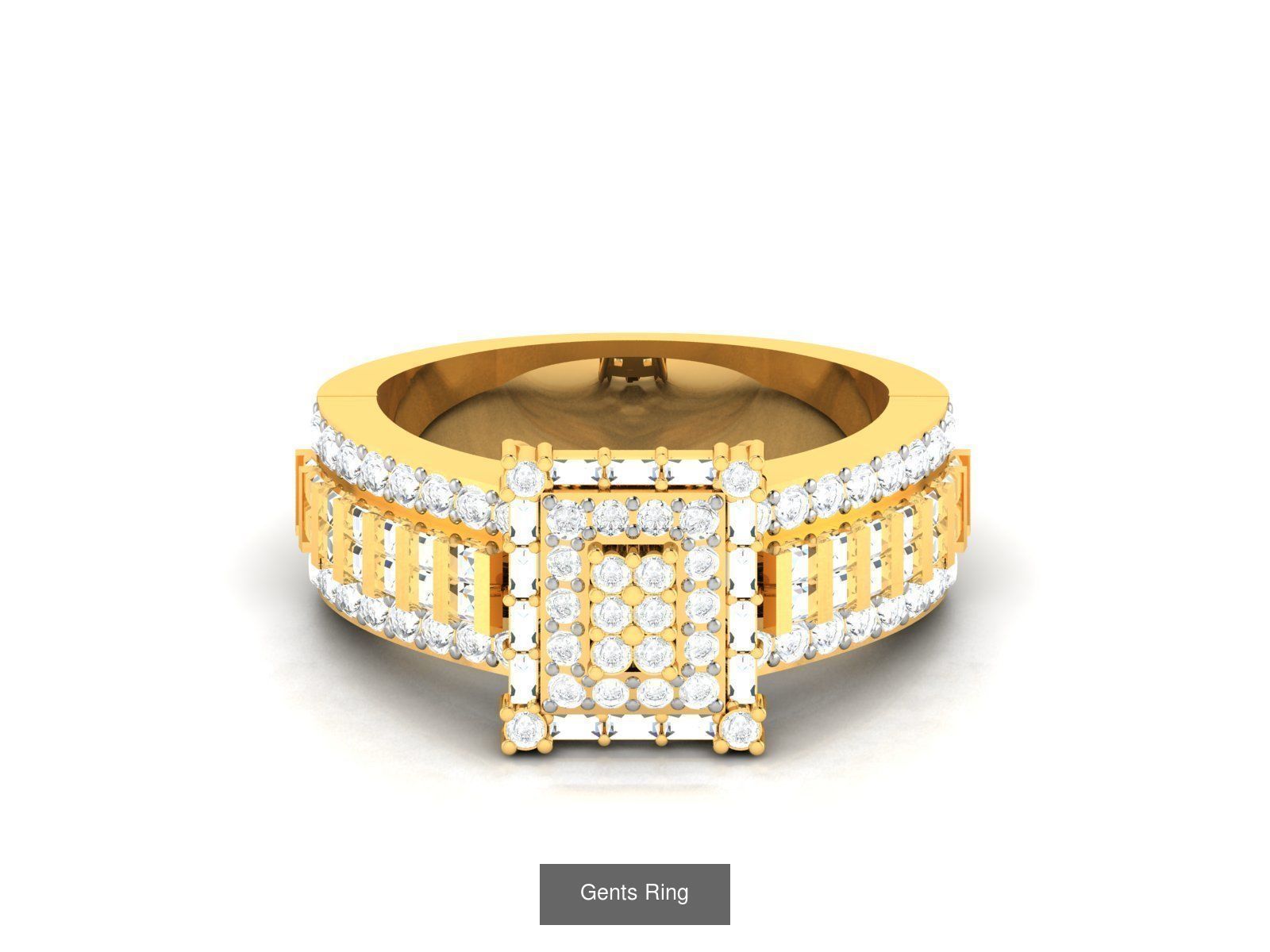 10 Gents ring pack 3D Model Collection_3