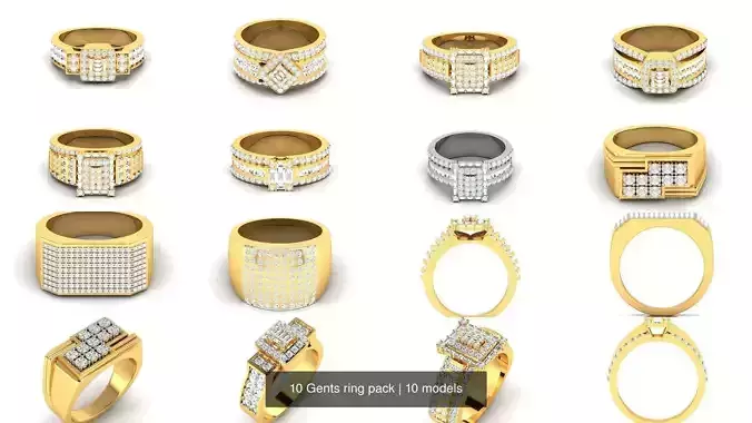 10 Gents ring pack