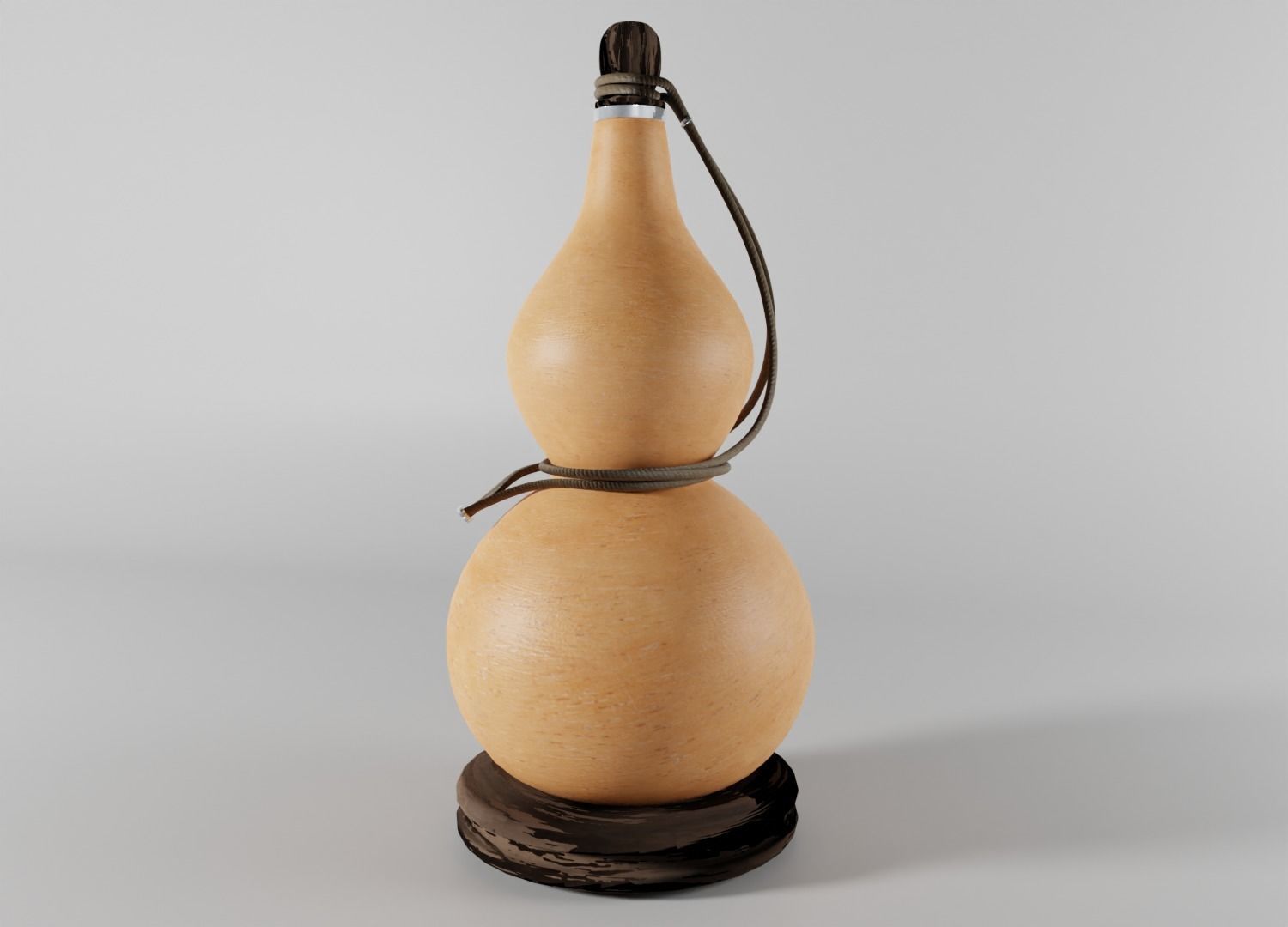 Bottle of gourd Low-poly 3D model_2