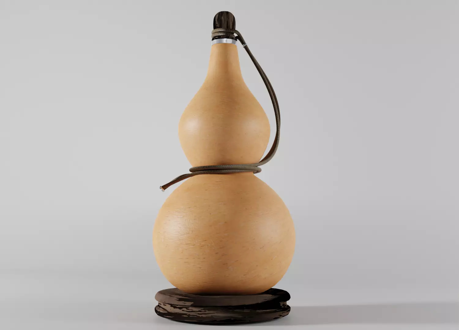 Bottle of gourd Low-poly 3D model_0