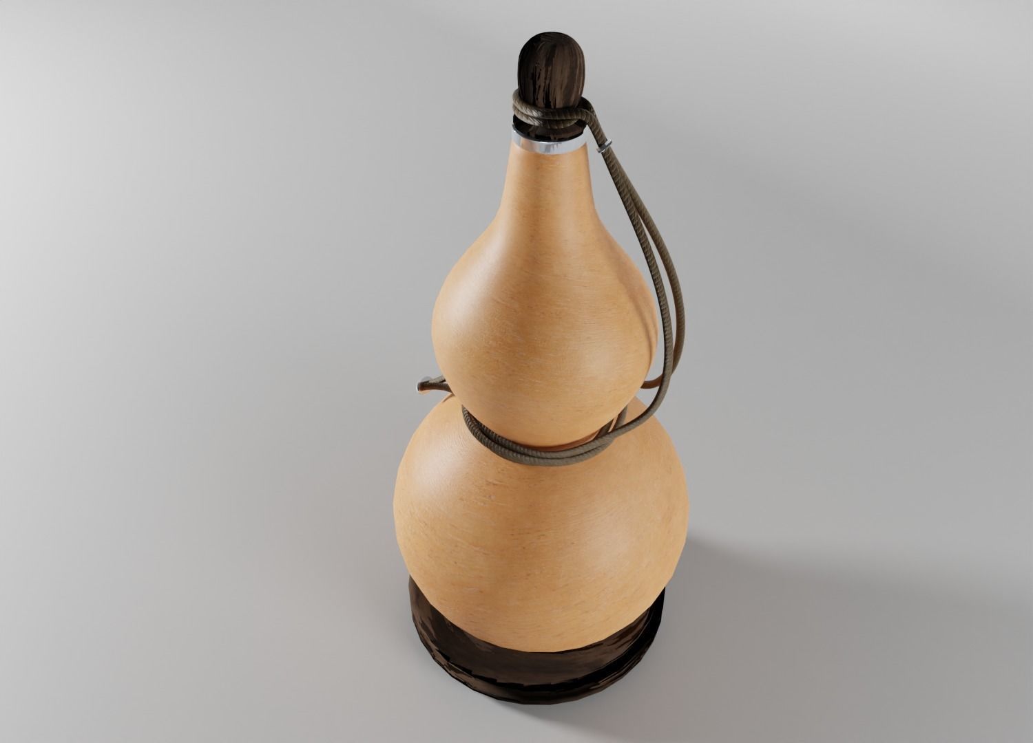Bottle of gourd Low-poly 3D model_1