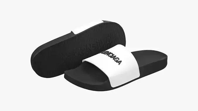 Balenciaga Slide Sandals Black