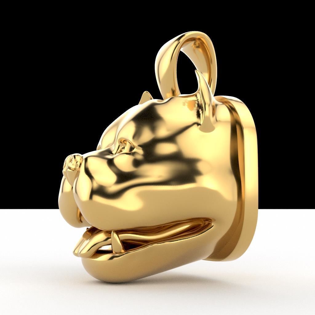 Pitbull Pendant 3D print model_4