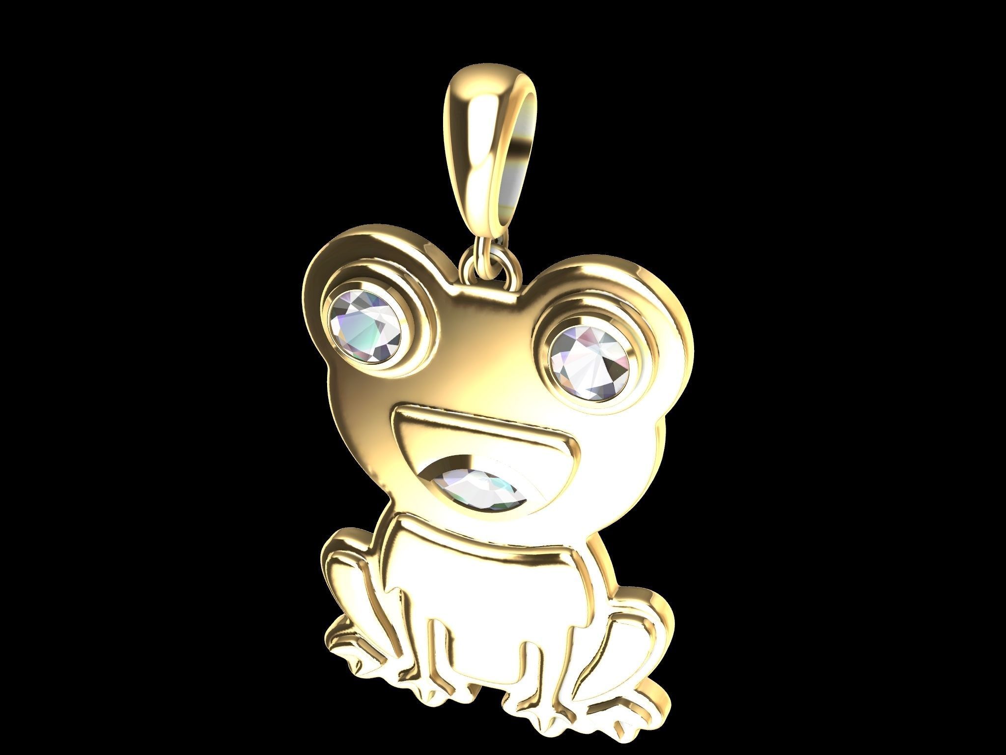 CUTE FROG PENDANT 3D print model_15
