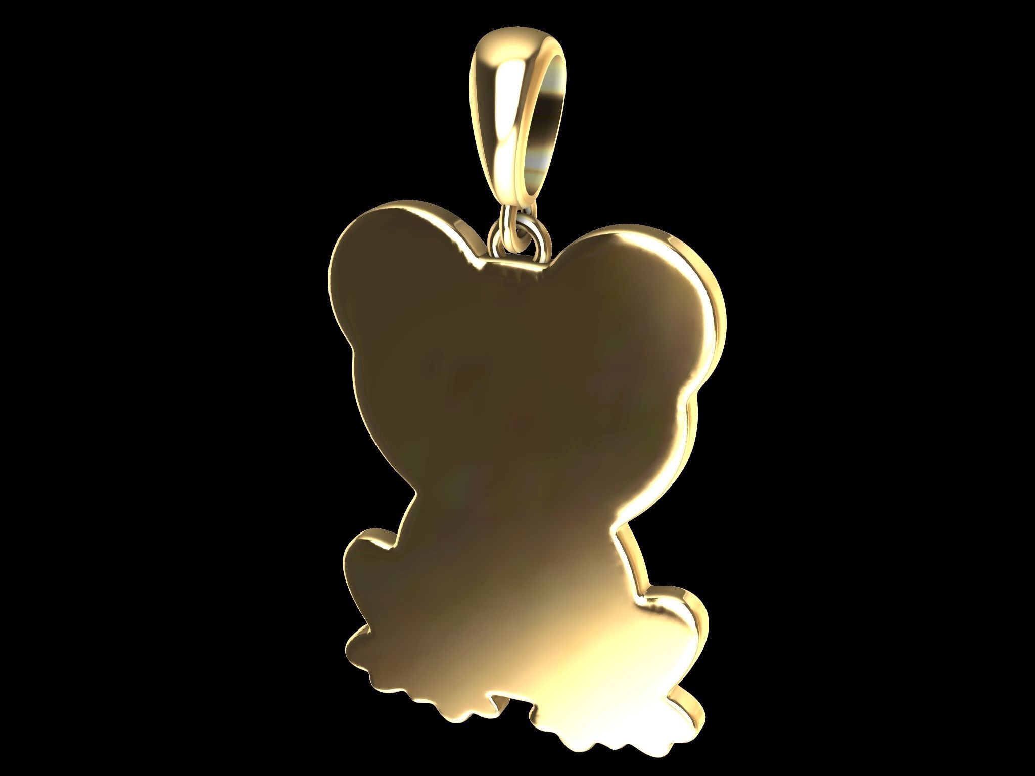 CUTE FROG PENDANT 3D print model_9