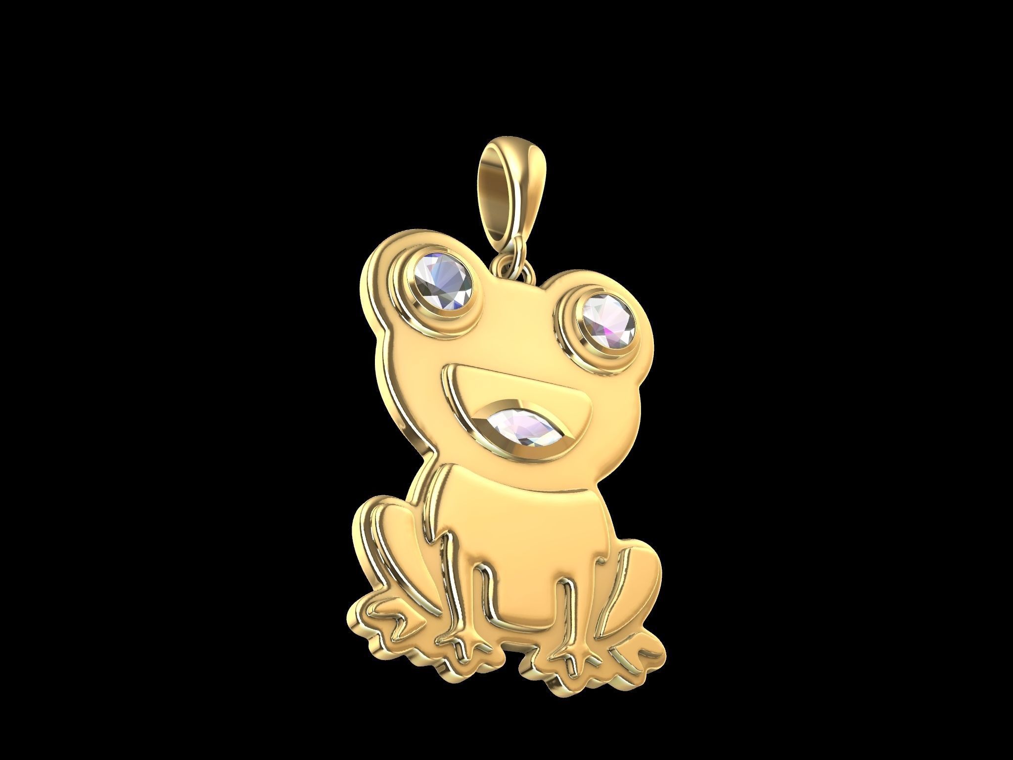 CUTE FROG PENDANT 3D print model_13