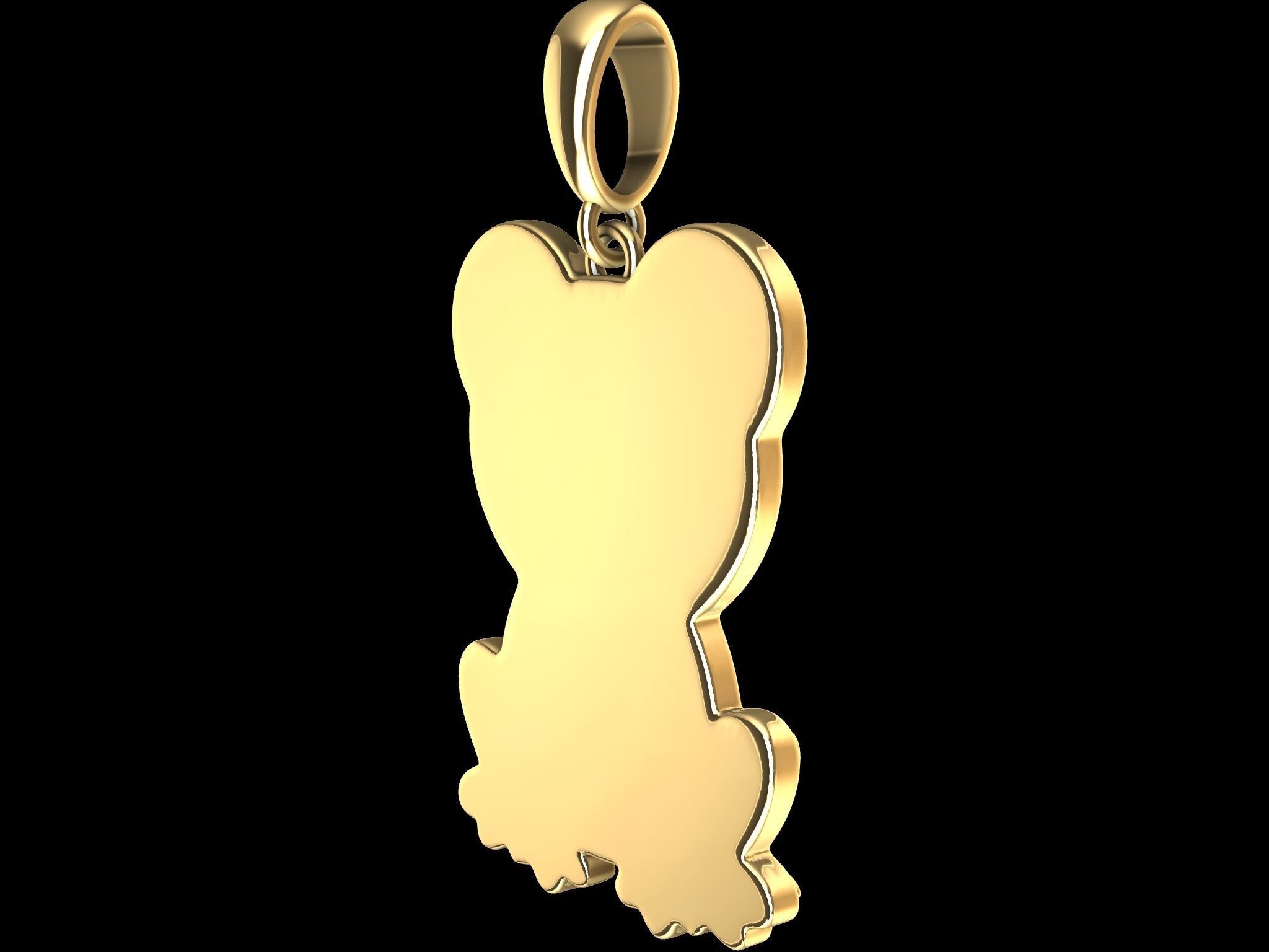 CUTE FROG PENDANT 3D print model_10