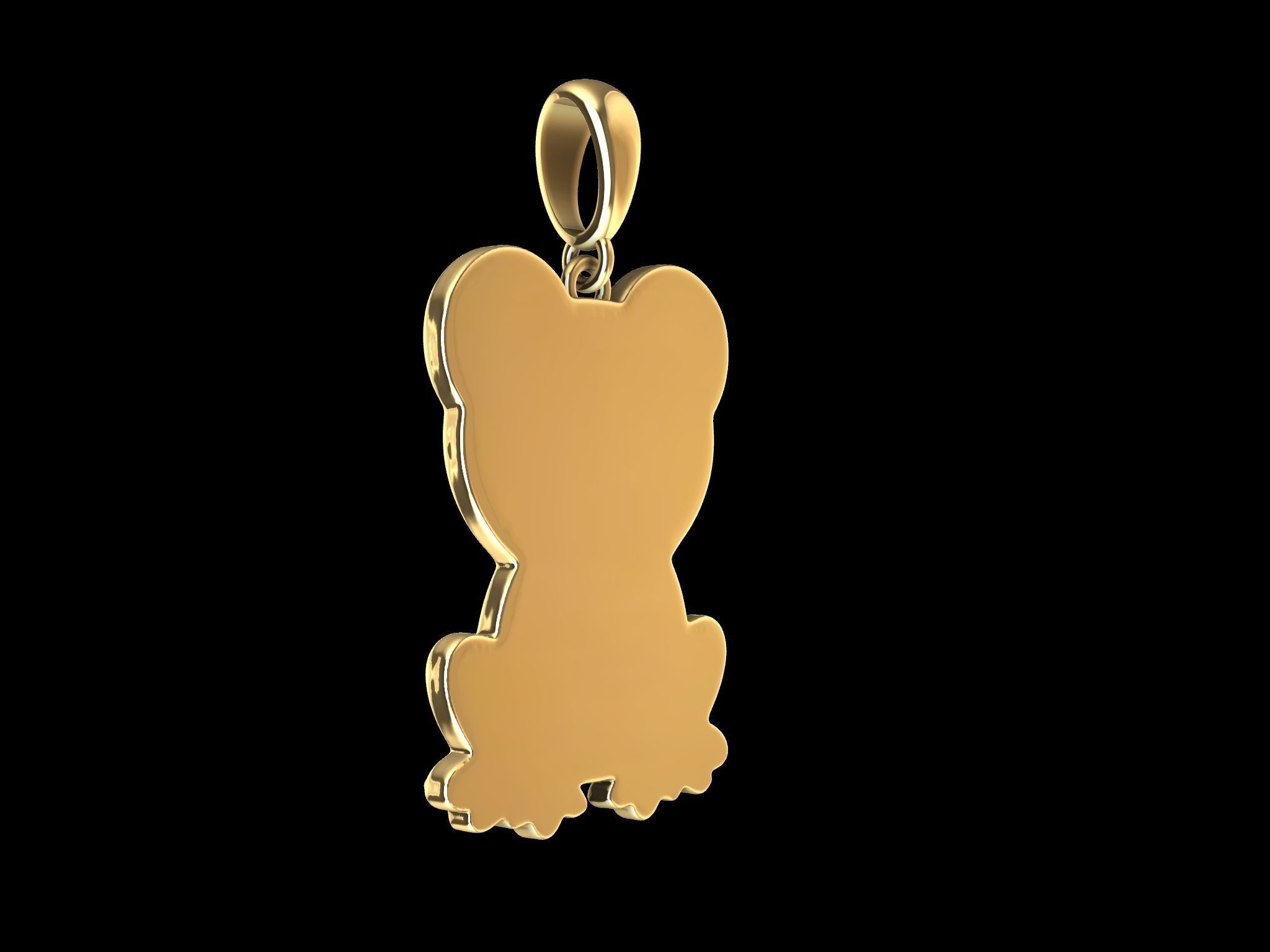 CUTE FROG PENDANT 3D print model_6