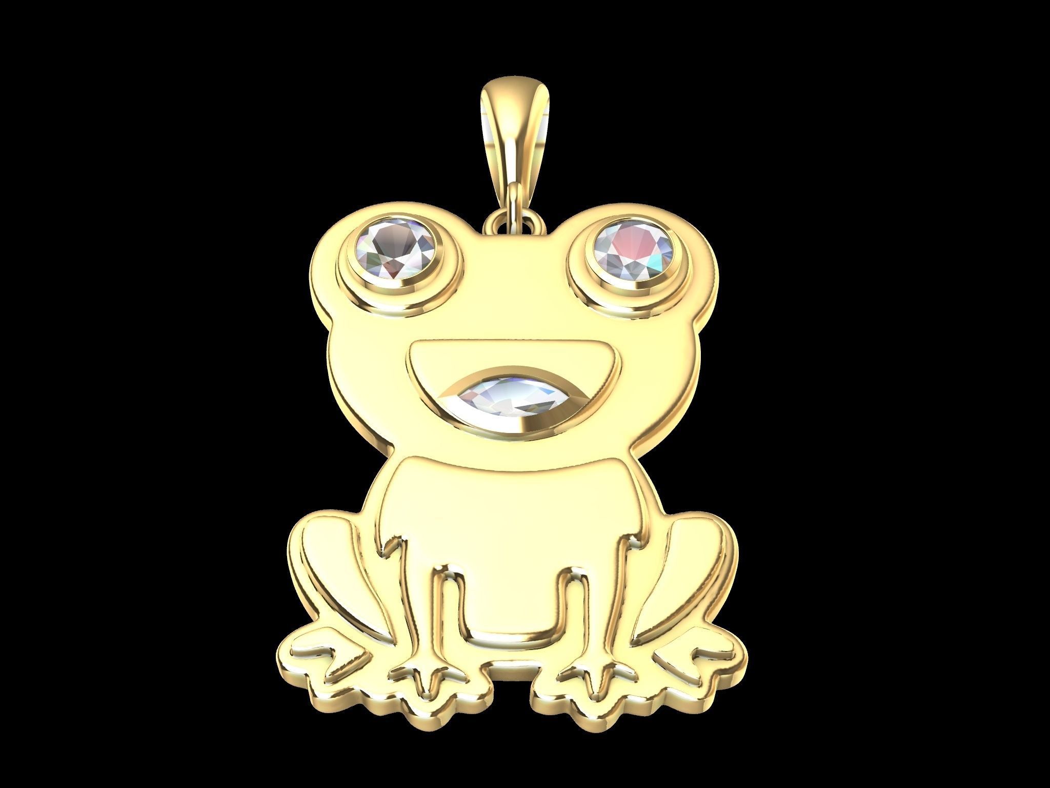 CUTE FROG PENDANT 3D print model_18