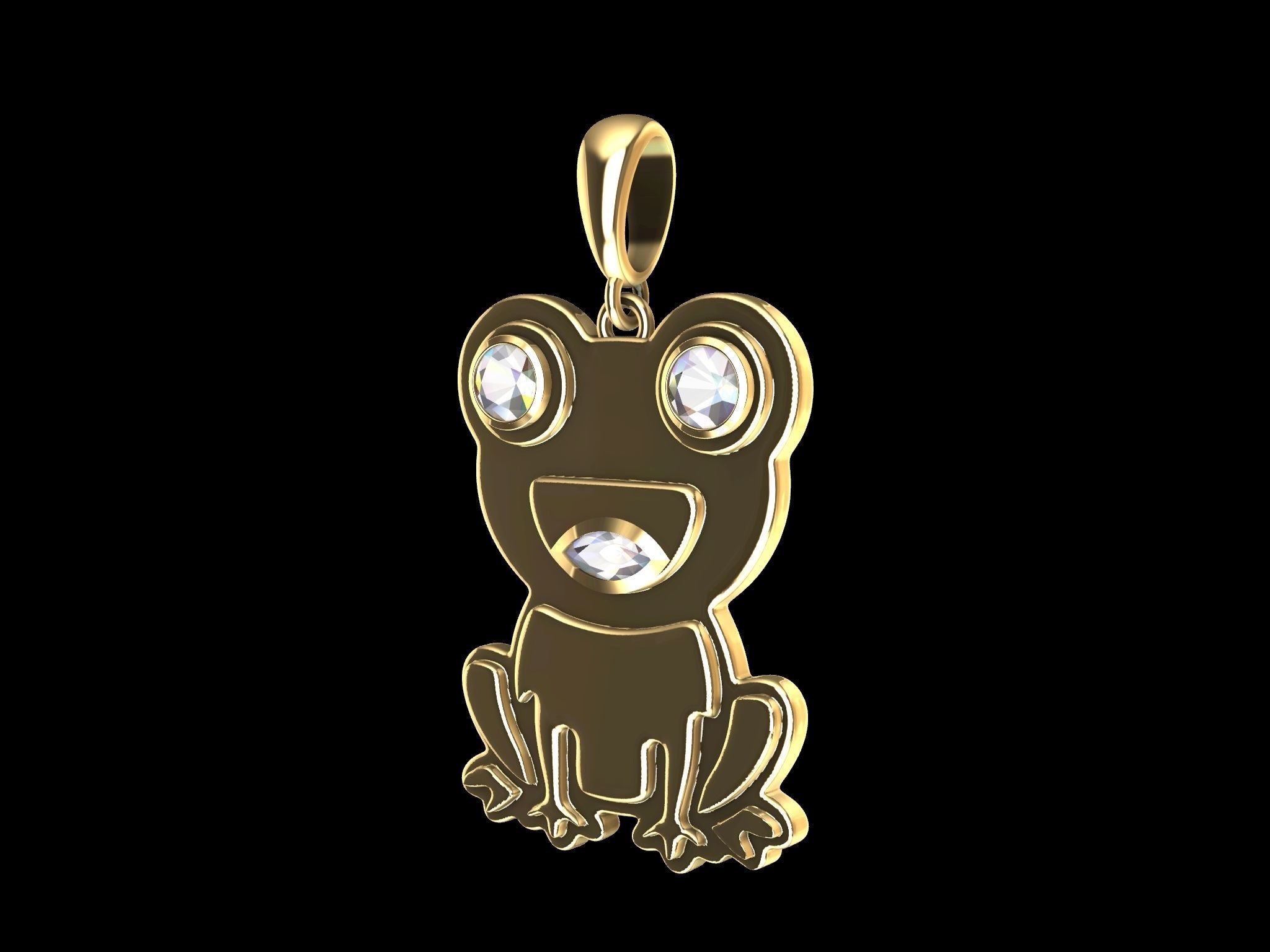 CUTE FROG PENDANT 3D print model_16