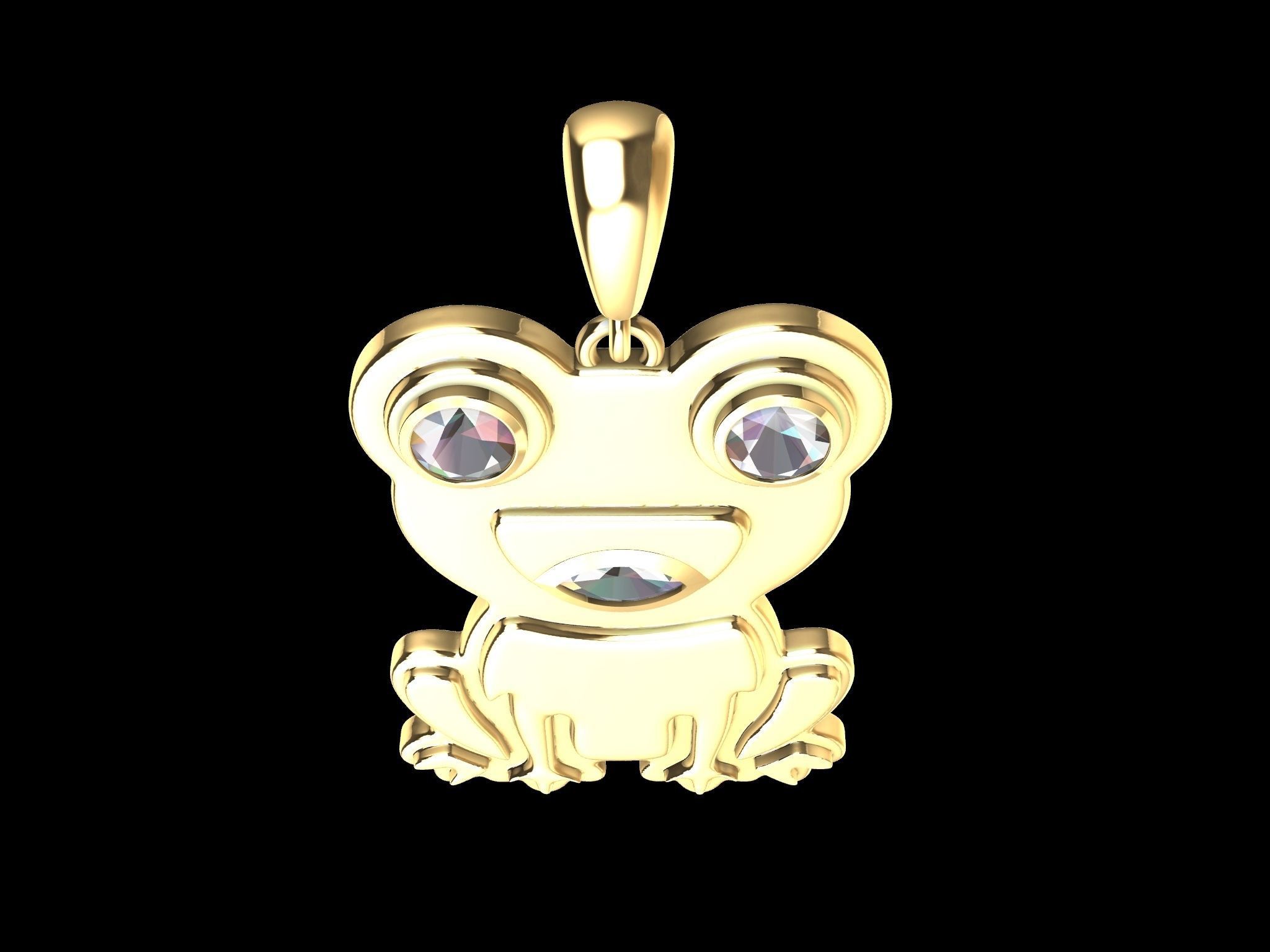 CUTE FROG PENDANT 3D print model_19
