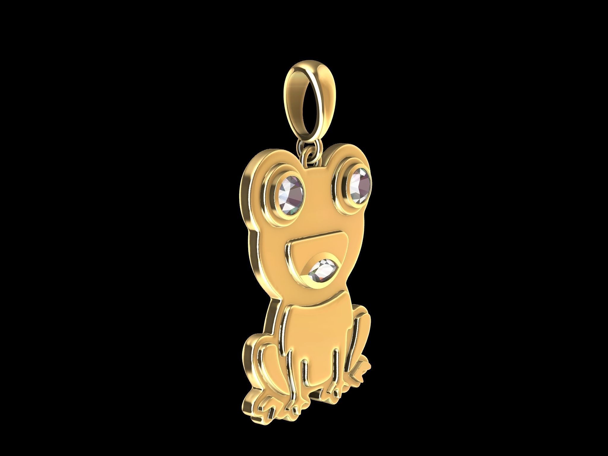 CUTE FROG PENDANT 3D print model_11