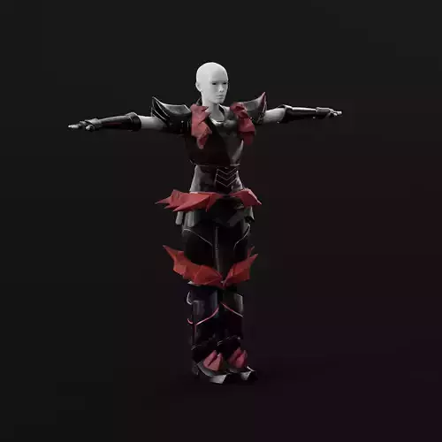 Demon Knight Armor Low-poly 3D model