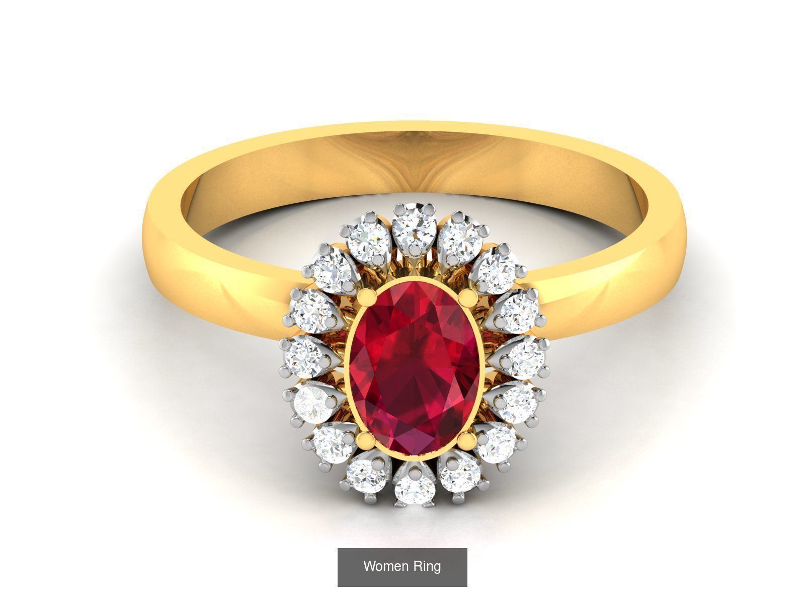 55 Ruby Cocktail Ring  3D Model Collection_30