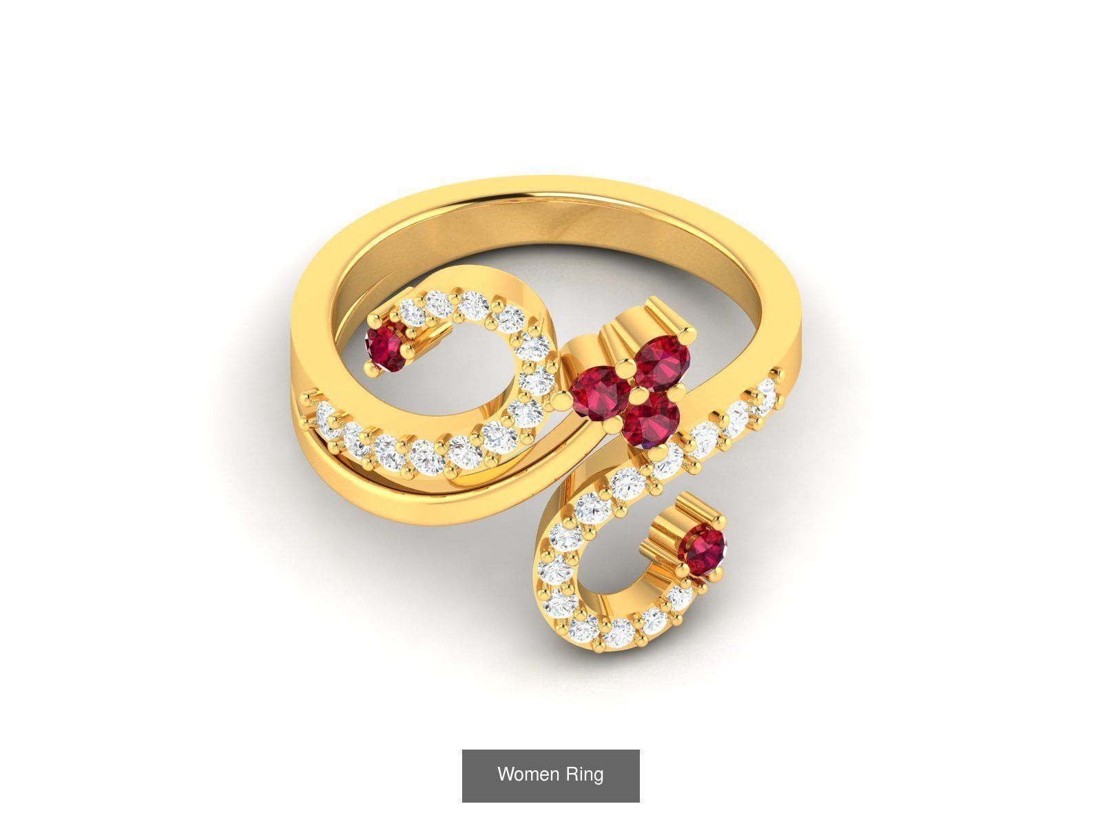 55 Ruby Cocktail Ring  3D Model Collection_39
