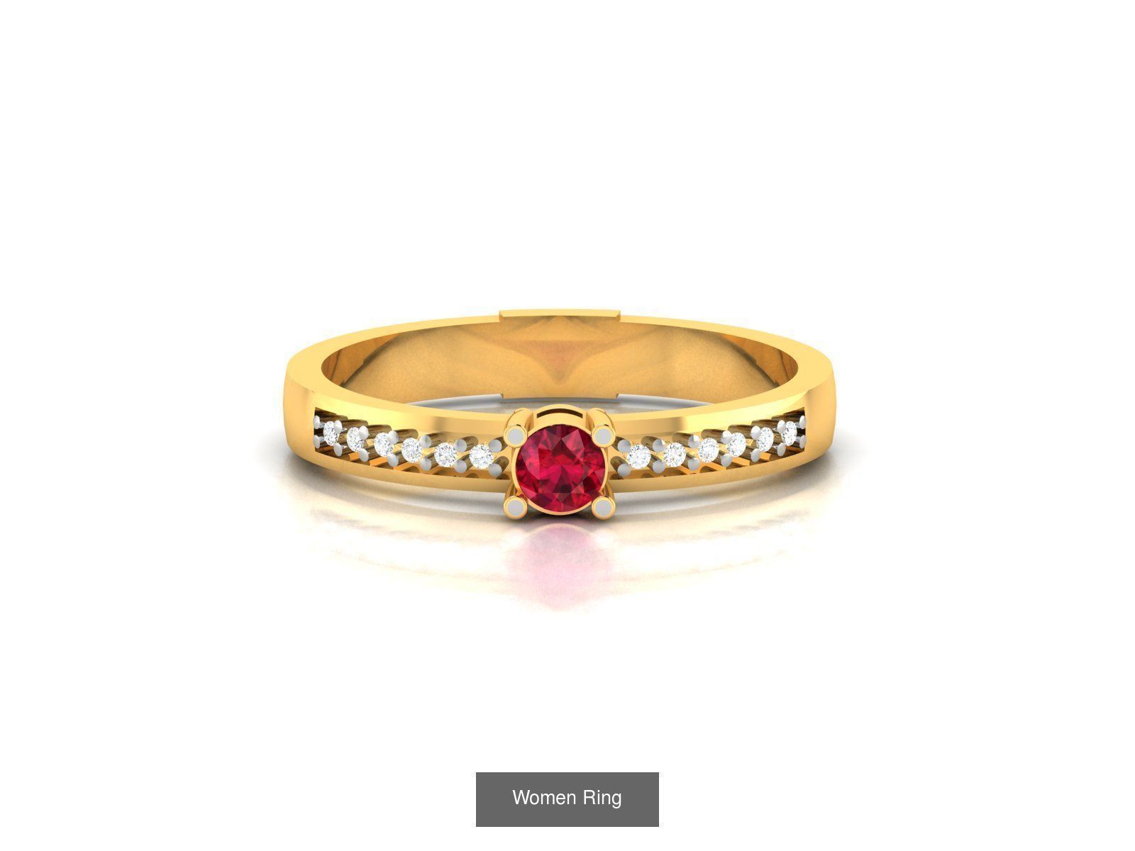 55 Ruby Cocktail Ring  3D Model Collection_18