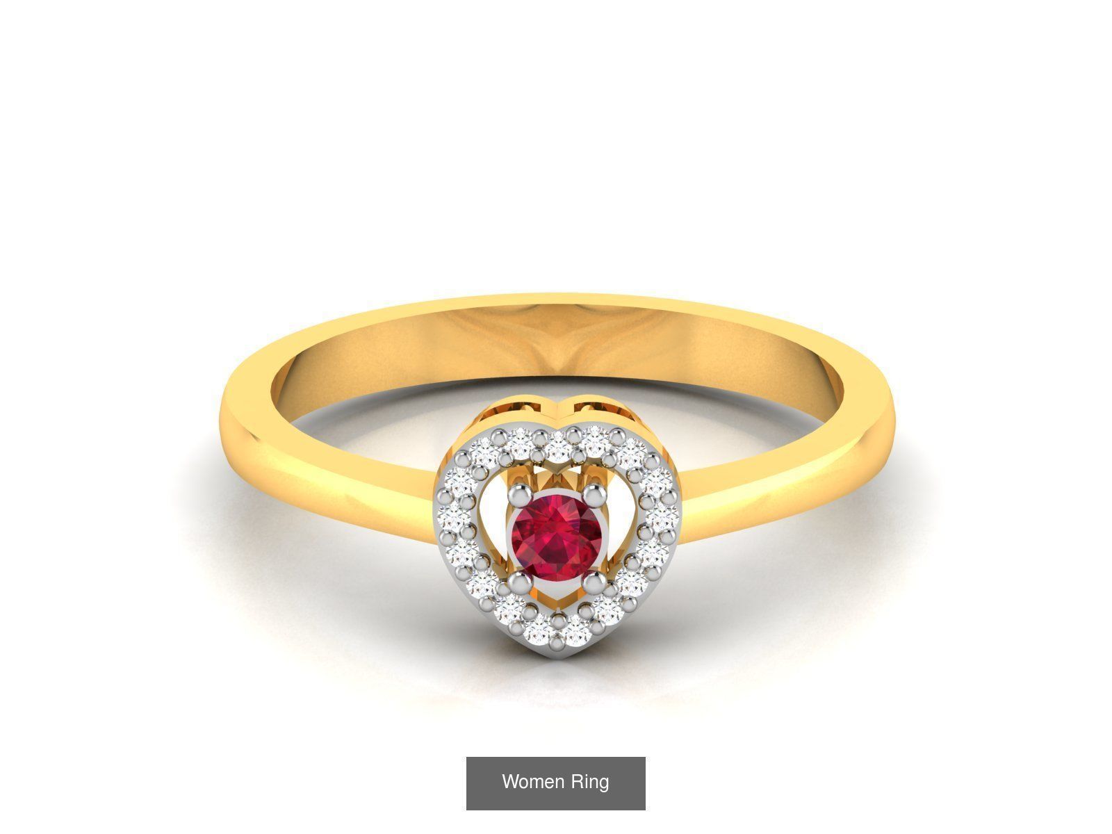 55 Ruby Cocktail Ring  3D Model Collection_21