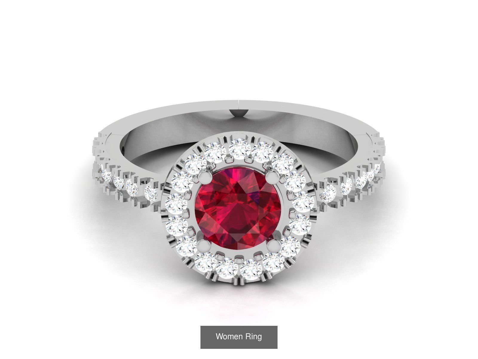 55 Ruby Cocktail Ring  3D Model Collection_26
