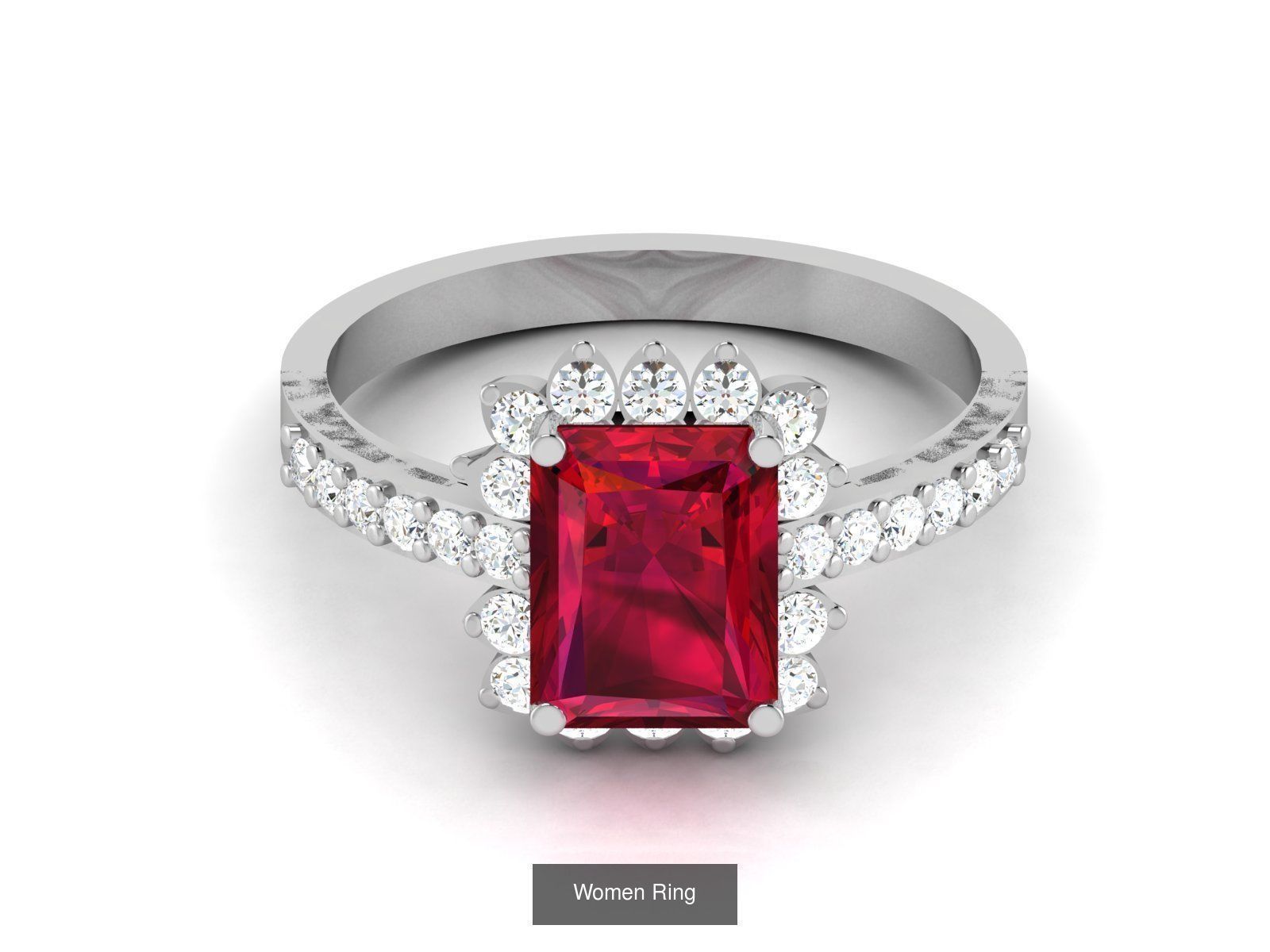 55 Ruby Cocktail Ring  3D Model Collection_38