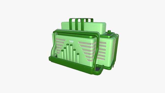 SciFi Bank A06 Green - Sci Fi Exterior Design Low-poly 3D model 3