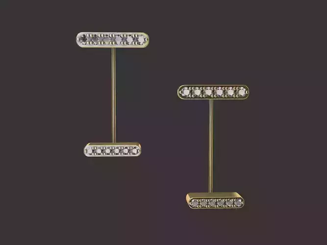 contemporary stylish bar earrings