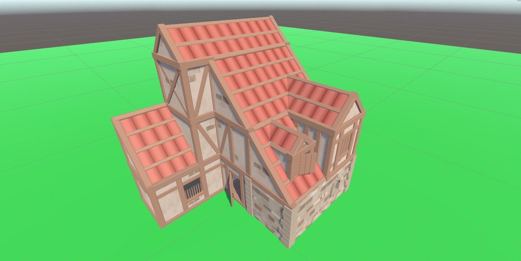 Medieval house set    Low-poly Low-poly 3D model_15