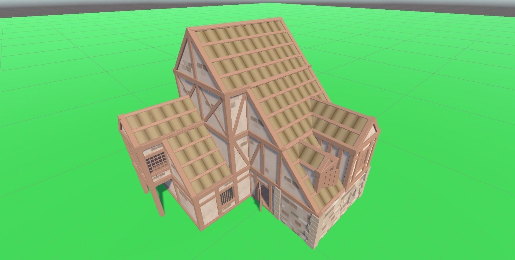 Medieval house set    Low-poly Low-poly 3D model_3