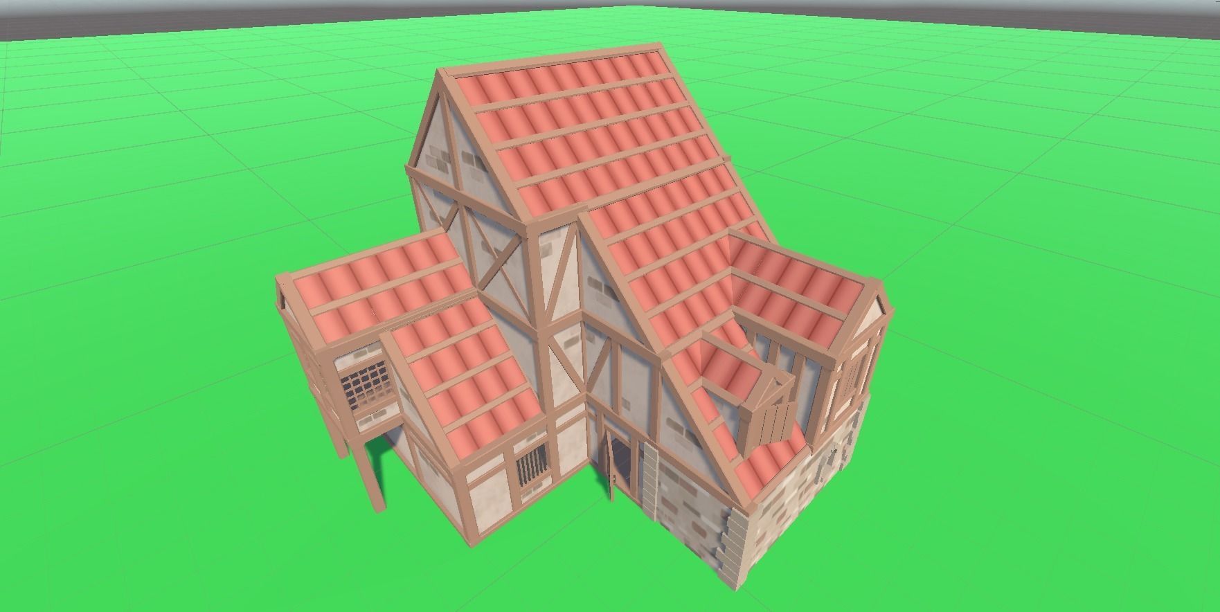Medieval house set    Low-poly Low-poly 3D model_2