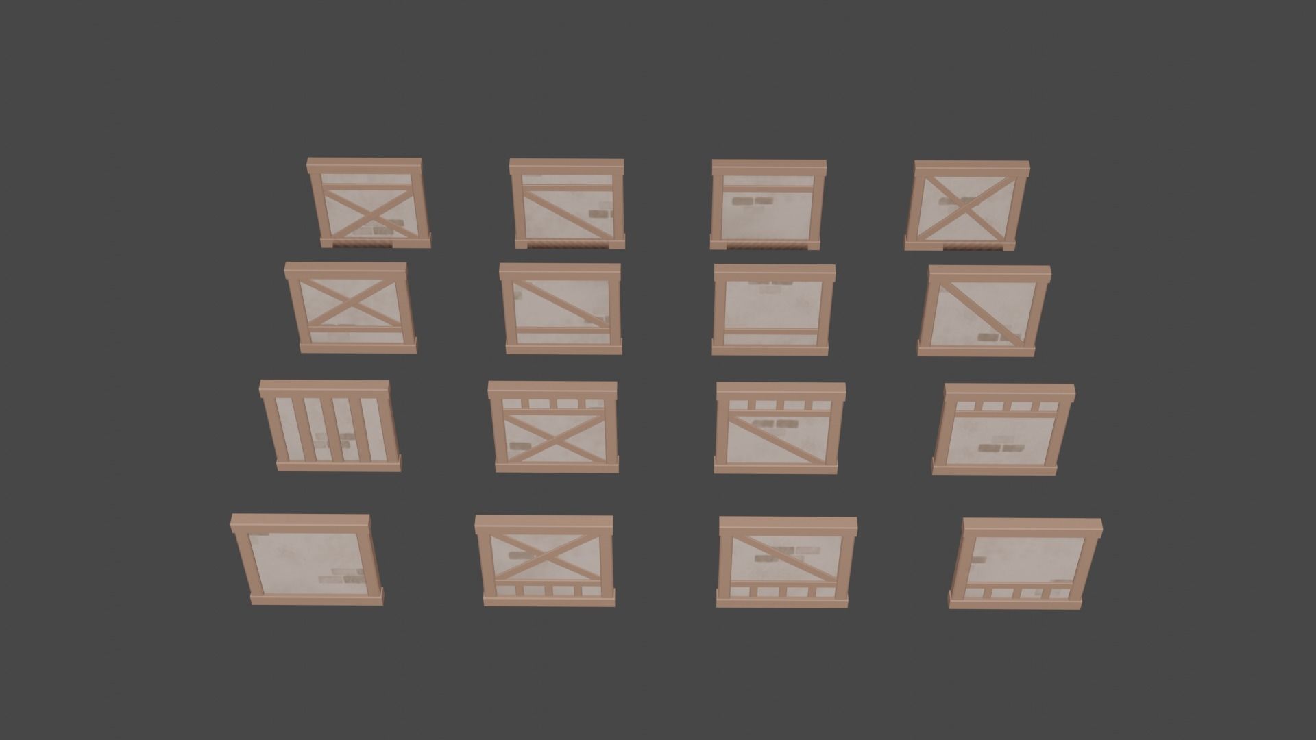 Medieval house set    Low-poly Low-poly 3D model_5